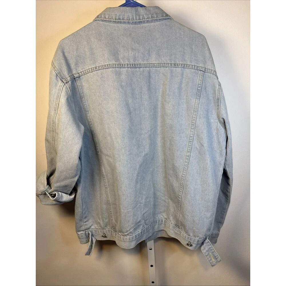 Light wash Denim Jacket Size XL Women's Cotton Unbranded lightweight - Picture 6 of 6